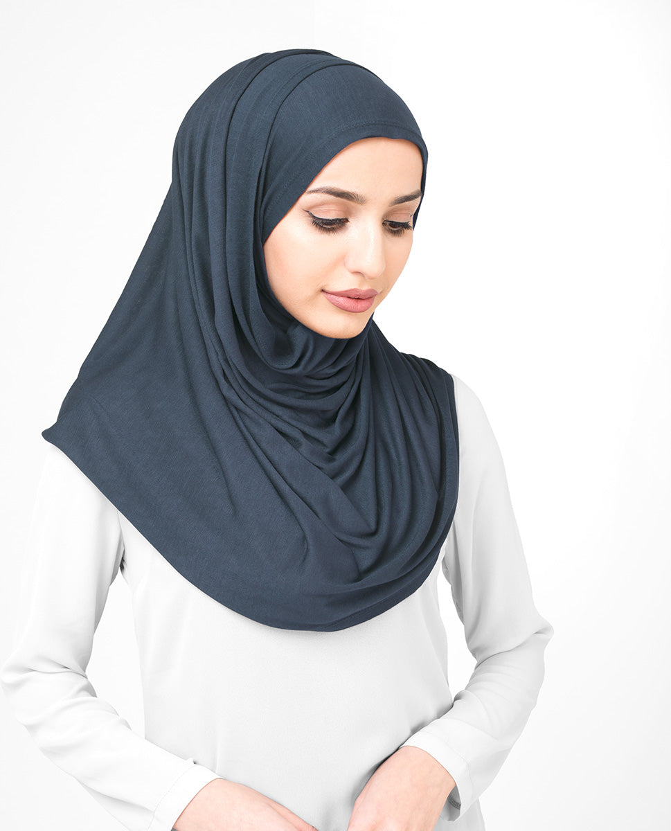 Ombre Blue Jersey Hijab