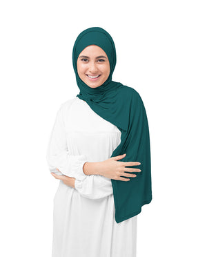 Deep Teal Jersey Hijab