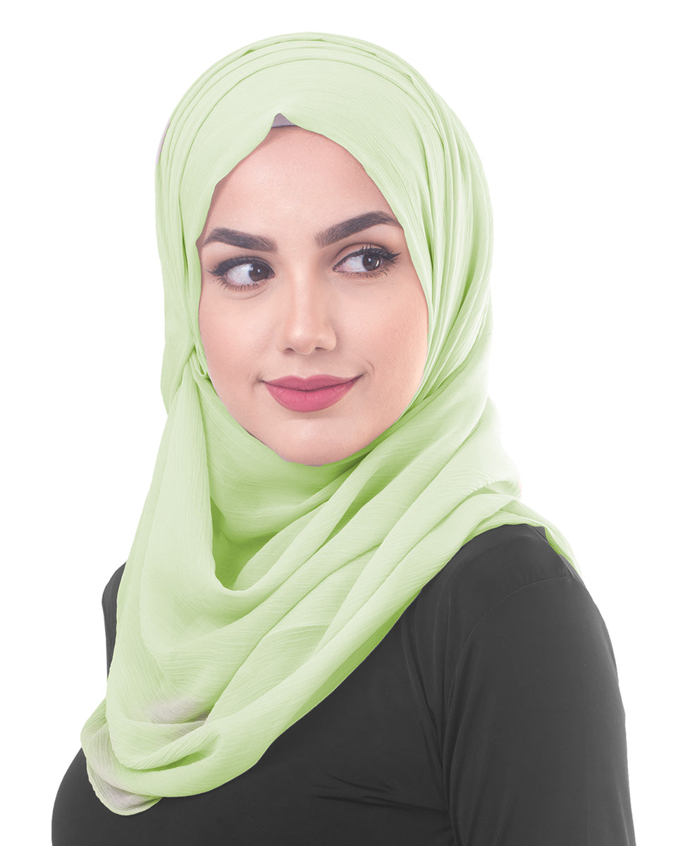 Shadow Lime Chiffon Hijab