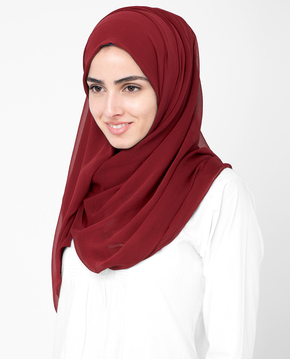 Fired Brick Chiffon Hijab