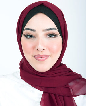 Rumba Red Georgette Scarf Hijab