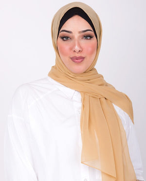 Sunset Gold Georgette Scarf Hijab