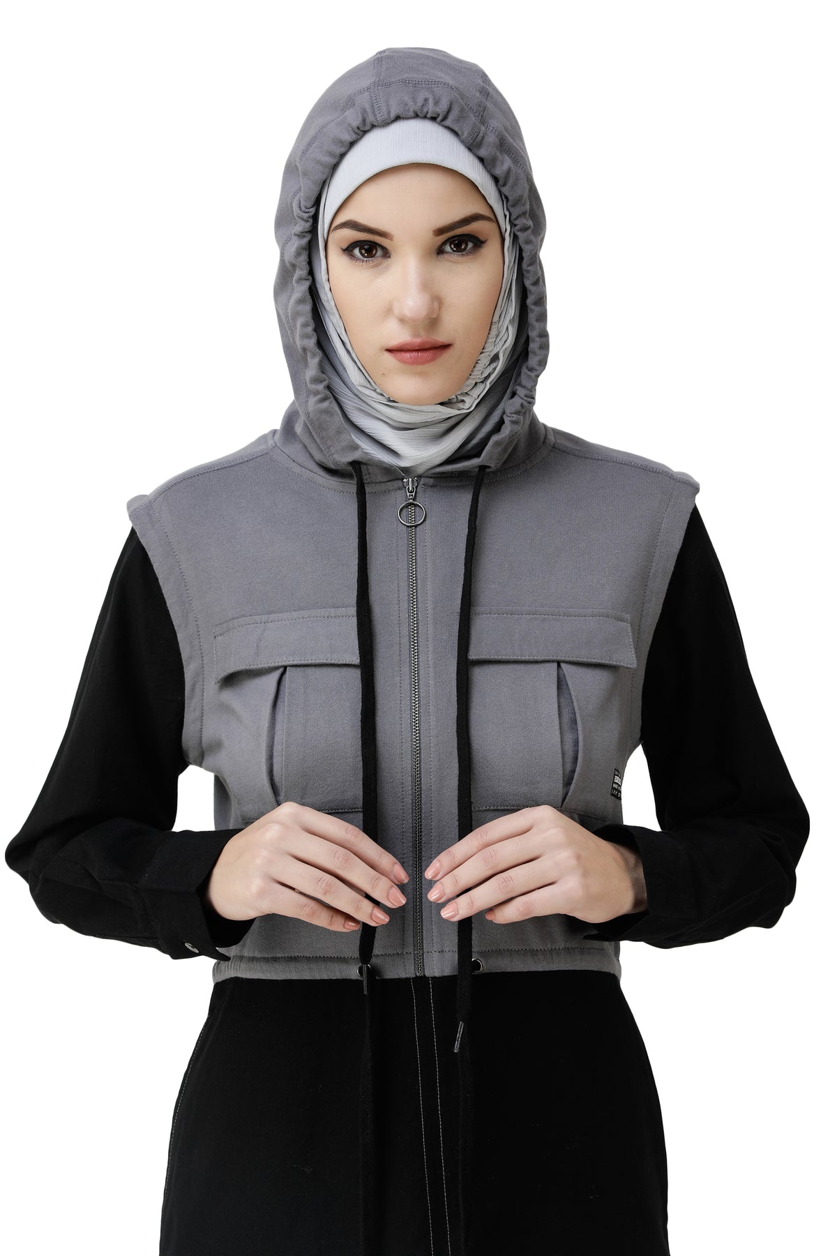 Black Sports Hooded Jilbab Abaya