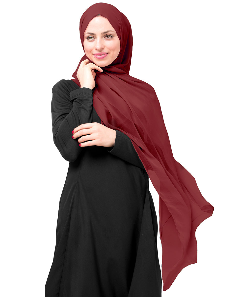 Fired Brick Chiffon Hijab