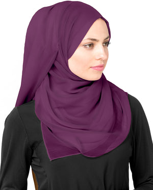Amaranth Purple Chiffon Hijab