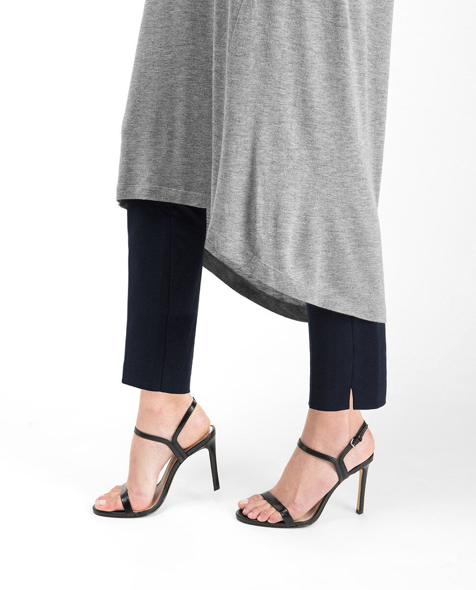 Boat Neck Grey Studded Long Top