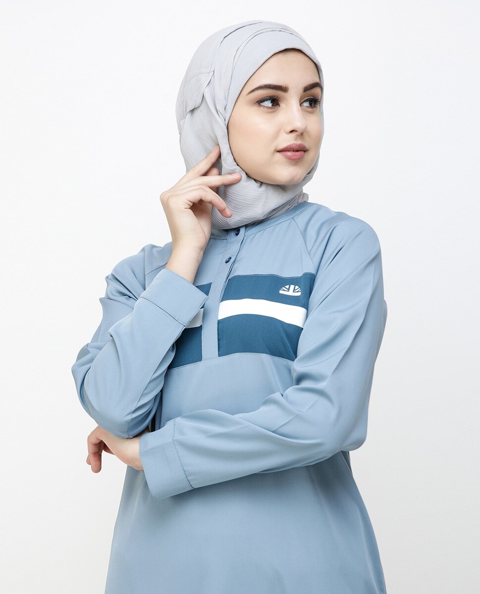 Citadel Blue Stripe & Orion Jilbab Abaya