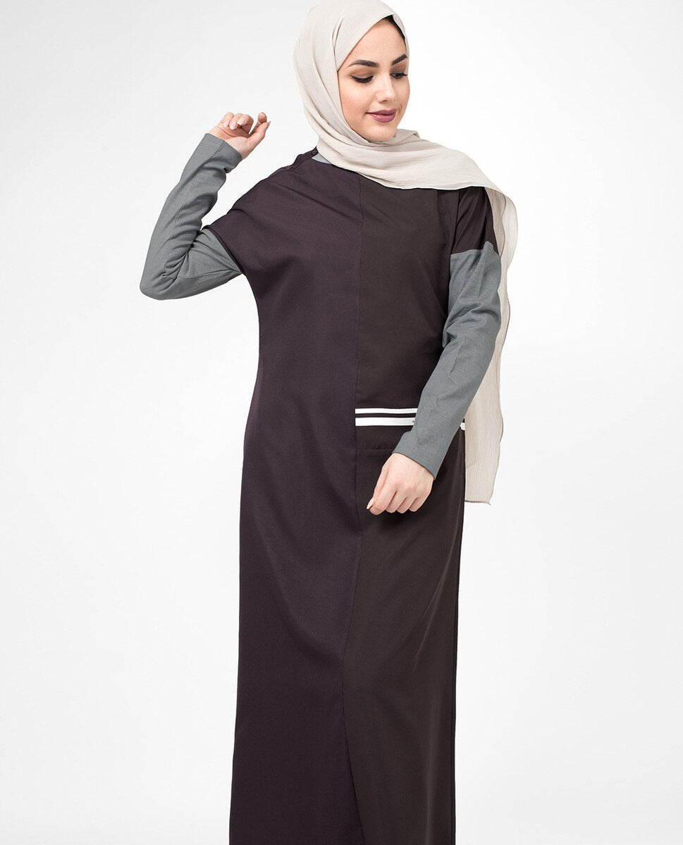 Drop Shoulder Plum Jilbab Abaya