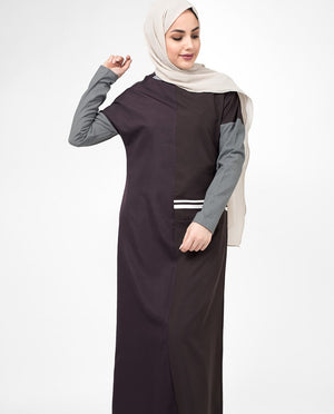 Drop Shoulder Plum Jilbab Abaya