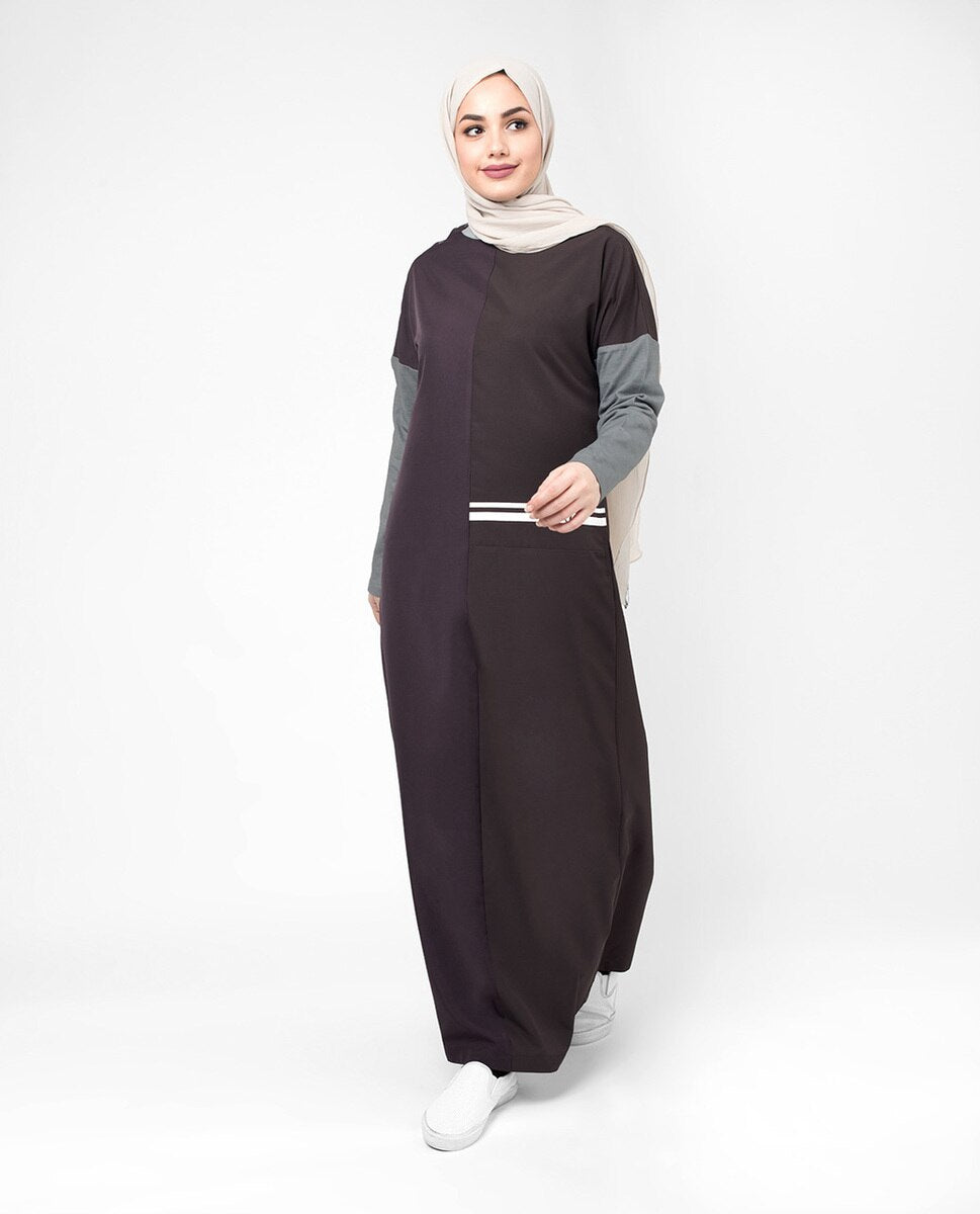 Drop Shoulder Plum Jilbab Abaya