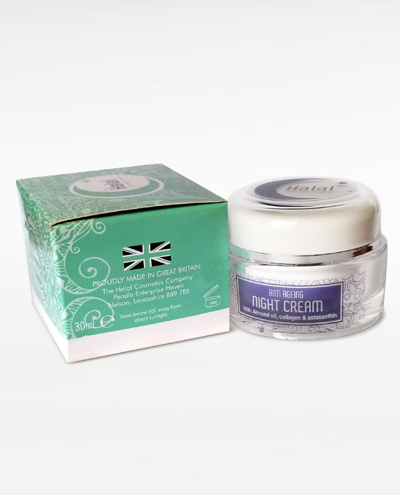 Halal Cosmetics Makeup Anti-Aging Night Skin Body Care Cream Back Side