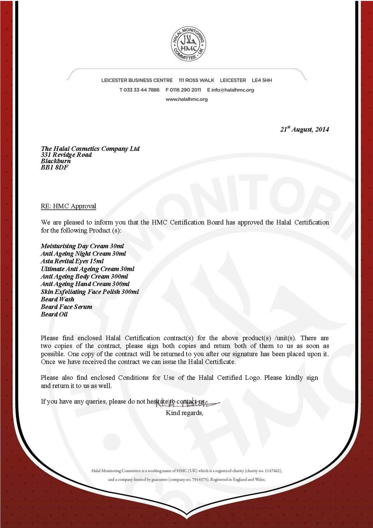 Halal Certified Seal Cosmetics Makeup Anti-Aging Night Skin Body Care Cream