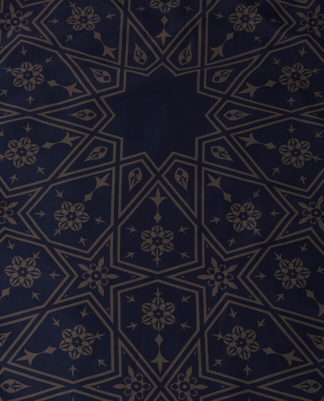 Midnight Arabesque Arch-shaped Prayer Mat Rug