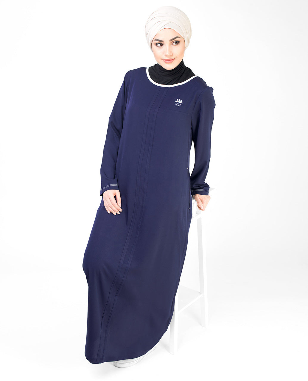 Navy Casual Abaya Jilbab
