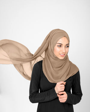 Latte Chiffon Hijab