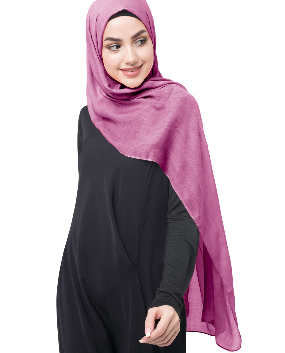 Amaranth Cotton Voile Scarf Hijab