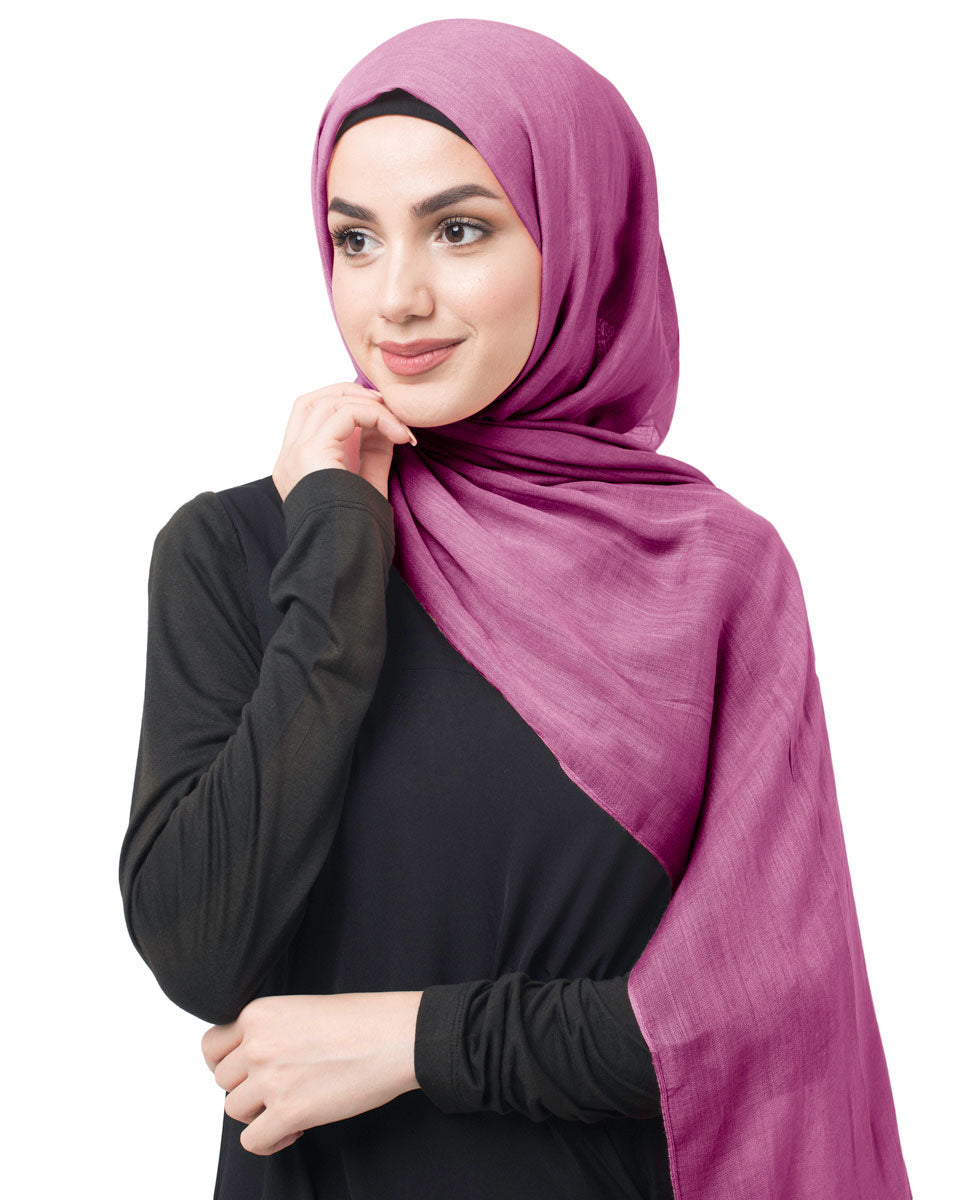 Amaranth Cotton Voile Scarf Hijab