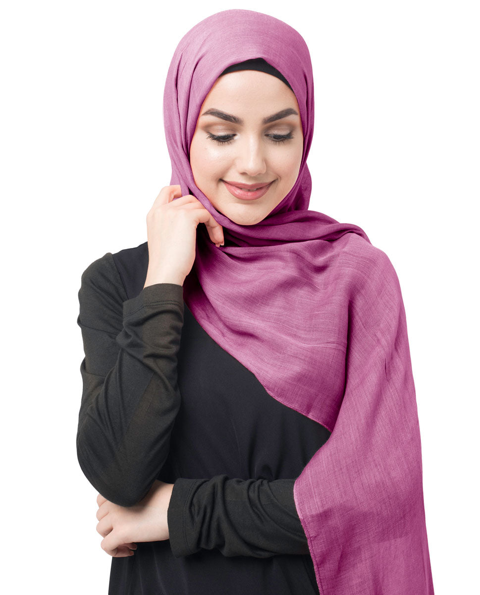 Amaranth Cotton Voile Scarf Hijab