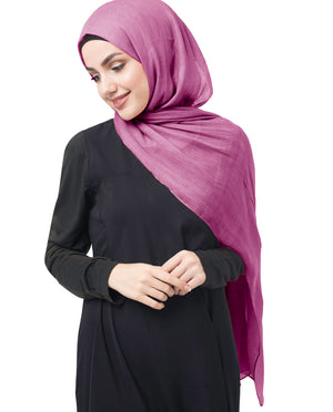 Amaranth Cotton Voile Scarf Hijab