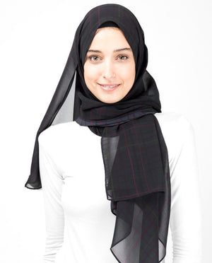 Teal Plaid Hijab