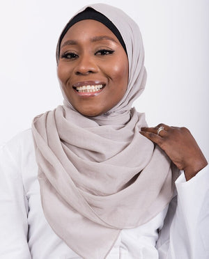Silver Cloud Cotton Voile Scarf Hijab