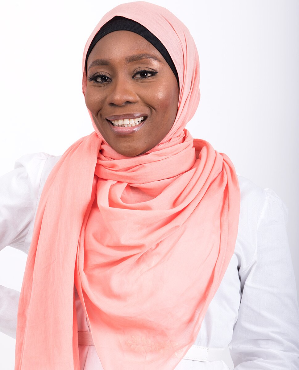 Coral Pink Pineneedle Cotton Voile Scarf Hijab