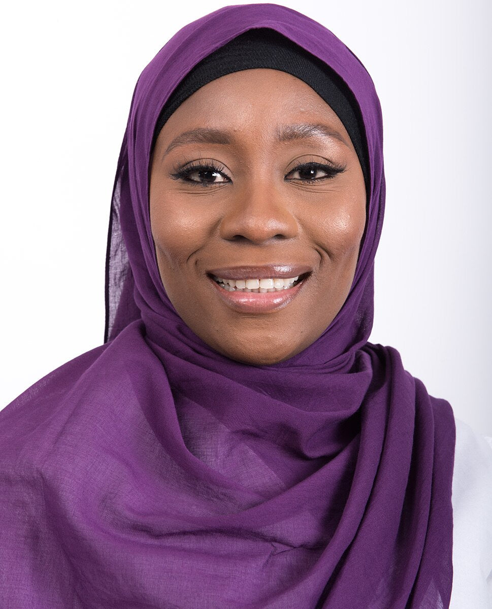 Plum Cotton Voile Scarf Hijab