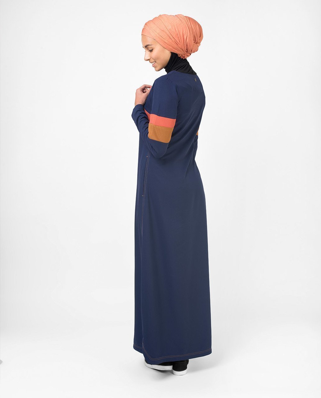 Active Orange Highlight Retro Abaya Jilbab S 54 Navy