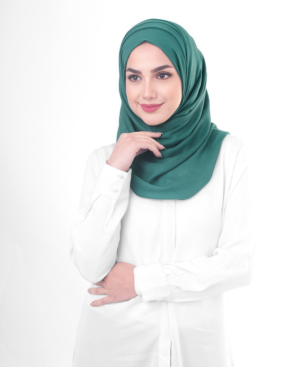 Alpine Green Viscose Woven Hijab Regular Alpine Green 