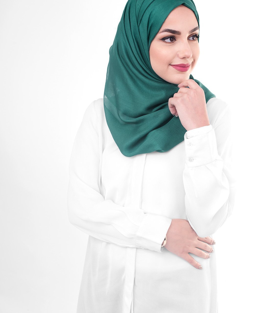 Alpine Green Viscose Woven Hijab Regular Alpine Green 