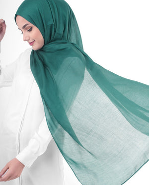 Alpine Green Viscose Woven Hijab Regular Alpine Green 