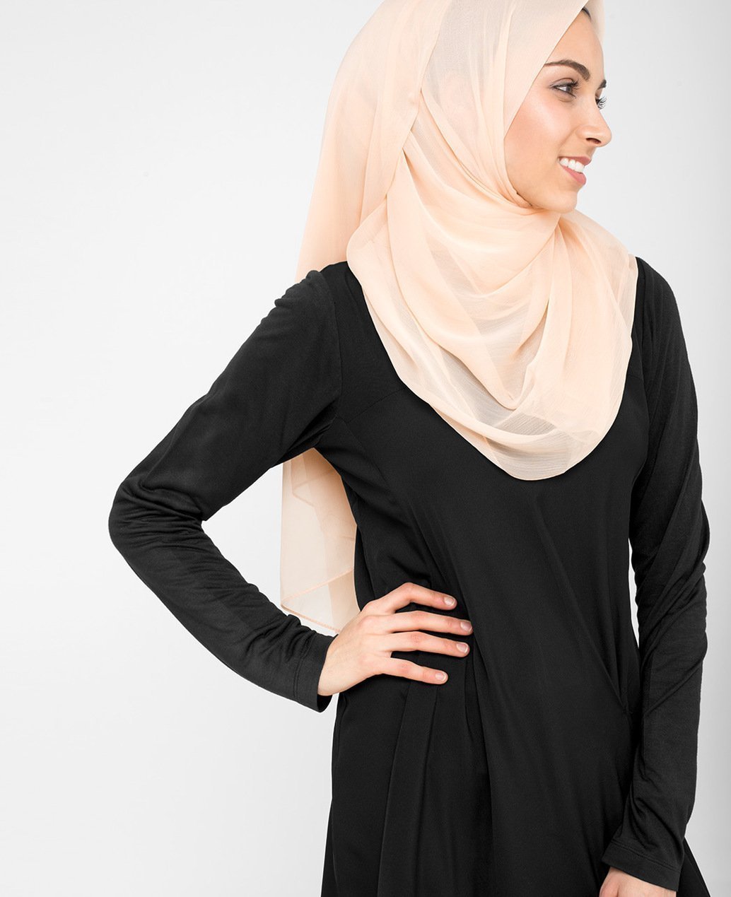 Amberlight Orange Poly Chiffon Hijab Regular 