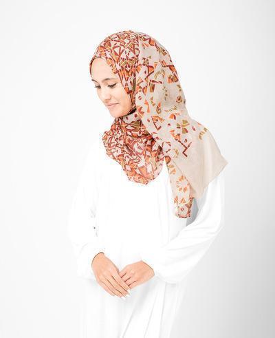 Bone Brown Hijab Regular Brown 