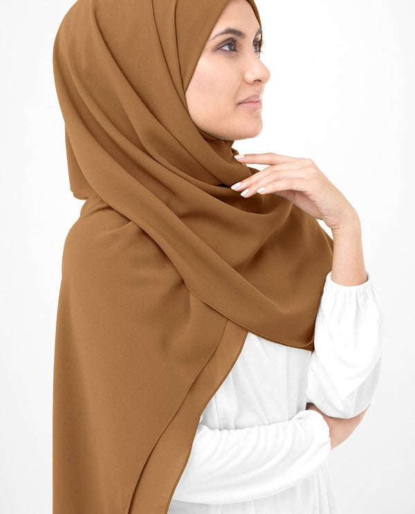 Chiffon dark golden brown