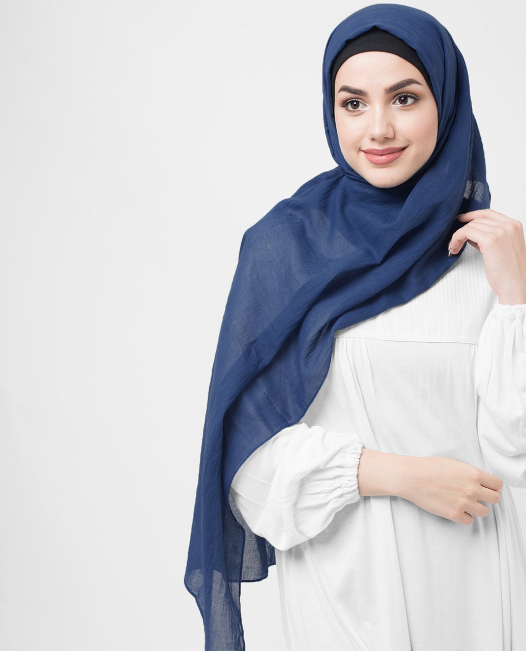 Cotton Voile Hijab Classic Blue Regular Classic Blue 
