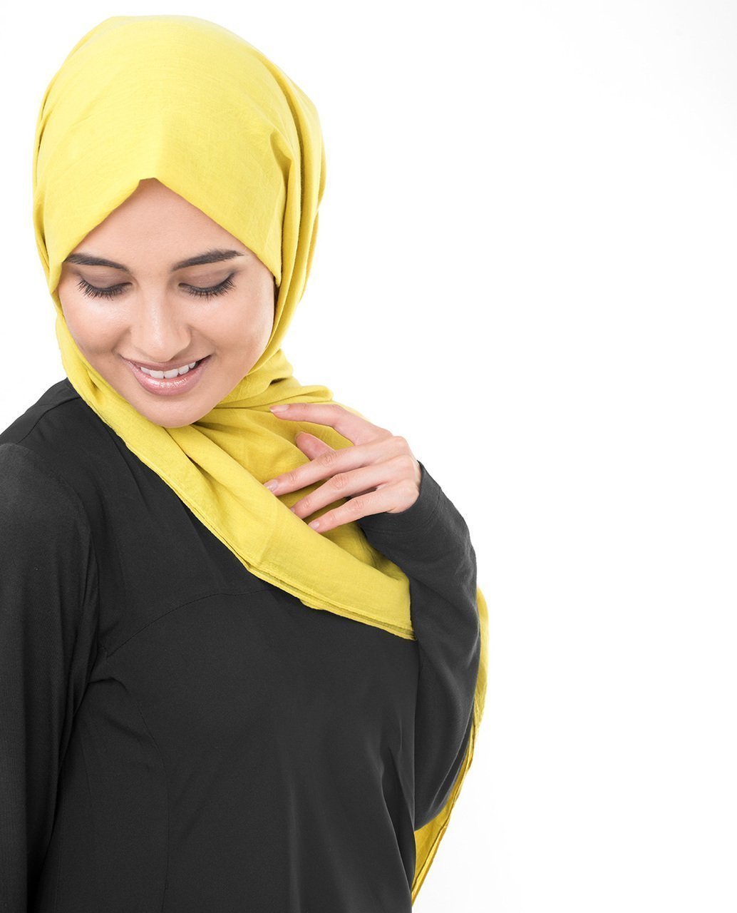 Cotton Voile Hijab in Cellery Yellow Color Regular Cellery Yellow 