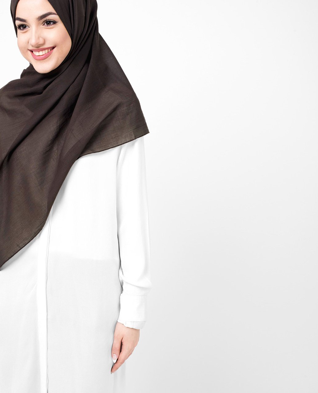 Cotton Voile Hijab in Chestnut Regular Chestnut 