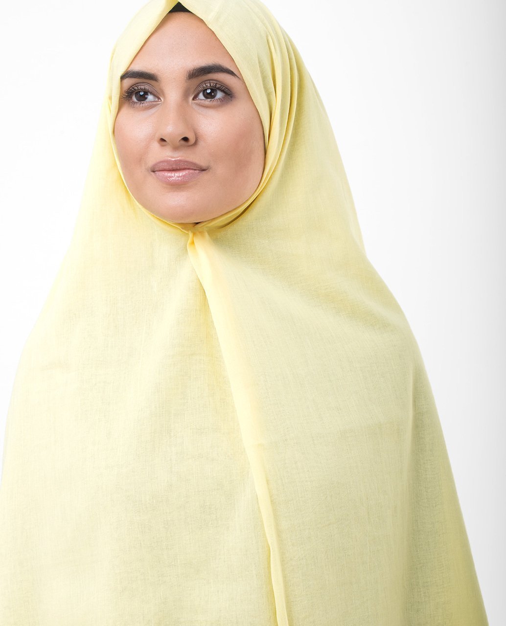 Cotton Voile Hijab in Lemon Grass Yellow Regular Lemon Grass Yellow 
