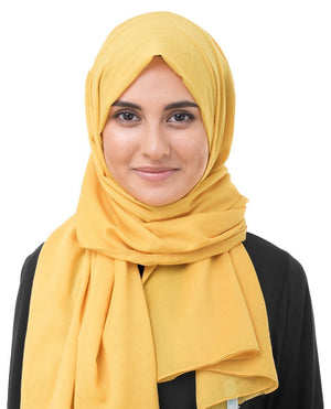 Cotton Voile Hijab in Lemonade Yellow Color Regular Lemonade Yellow 