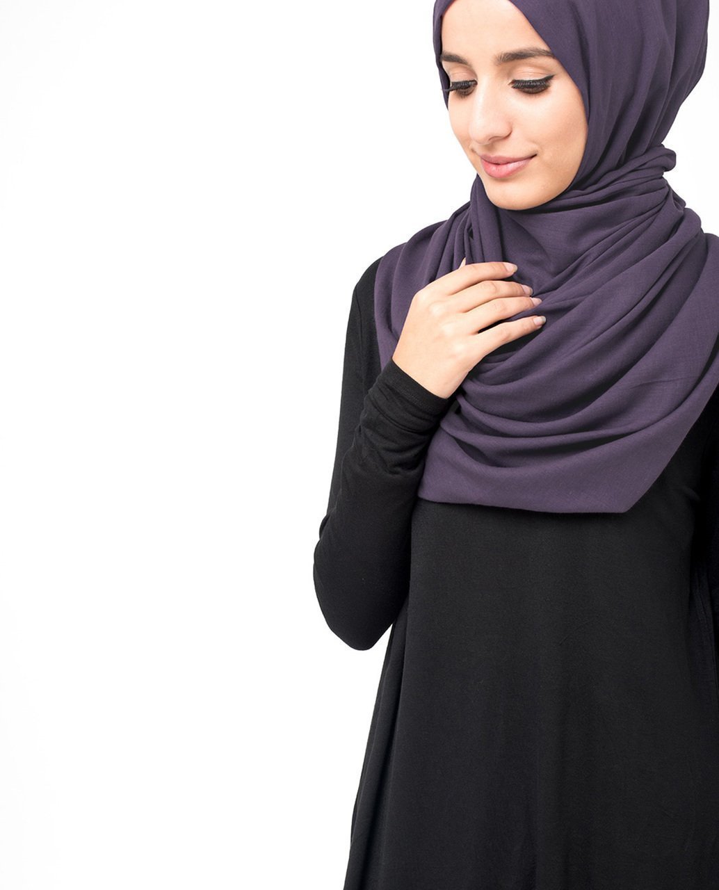 Cotton Voile Hijab in Loganberry Color Regular Loganberry 