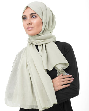Cotton Voile Hijab in New Nomad Beige Color Regular New Nomad Beige 