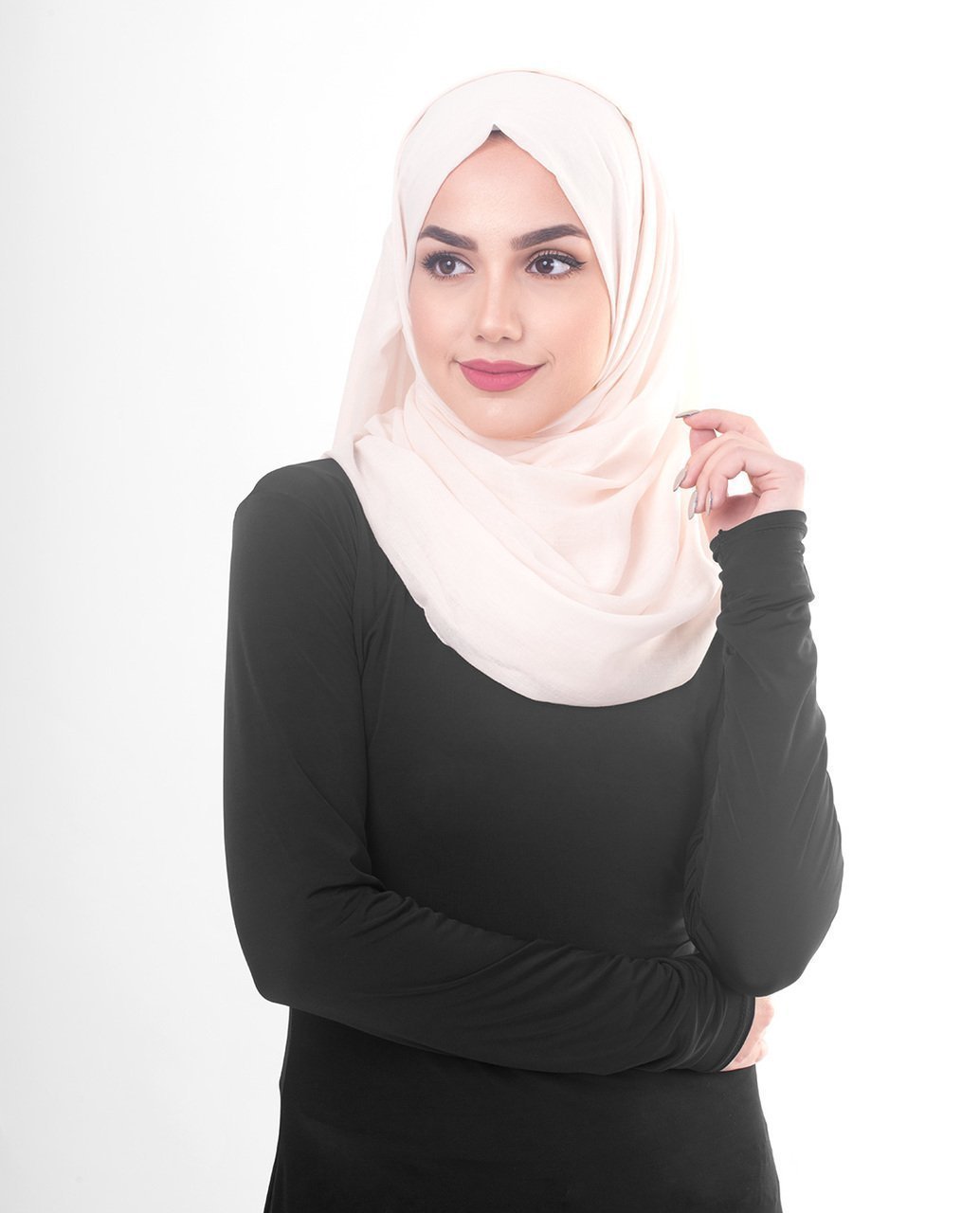 Cotton Voile Hijab in Pale Dogwood Color Regular Pale Dogwood 