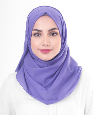 Cotton Voile Hijab in Purple Opulence Color Regular Purple Opulence 