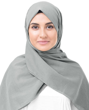 Cotton Voile Hijab in Steeple Grey Regular Steeple Grey 