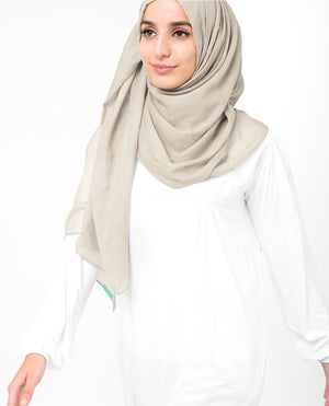 Cotton Voile Hijab in Turtledove Color Regular Turtledove 