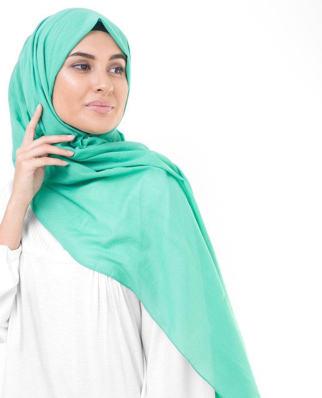Cotton Voile Hijab in Vivid Green Color Regular Vivid Green 