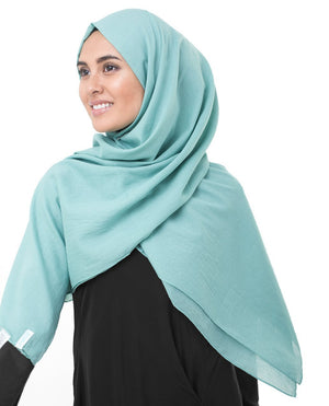 Cotton Voile Hijab in Wasabi Green Color Regular Wasabi Green 