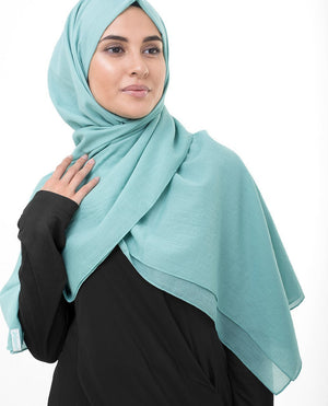 Cotton Voile Hijab in Wasabi Green Color Regular Wasabi Green 