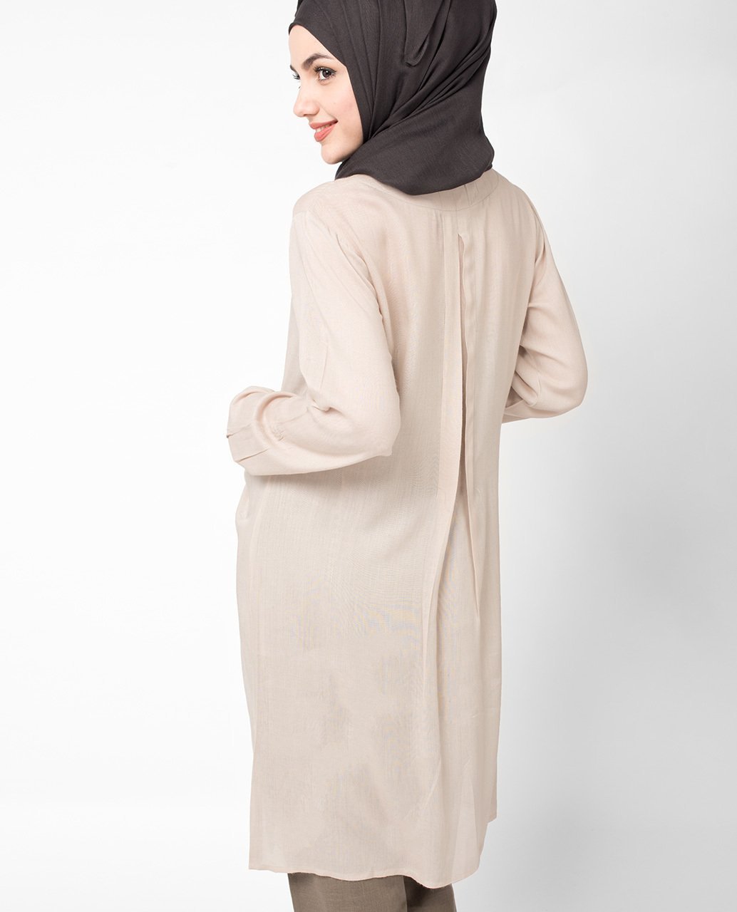 Creamy Button Up tunic Slim 