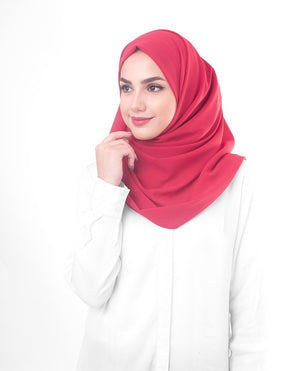 Crimson Poly Georgette Hijab Regular Crimson Red 
